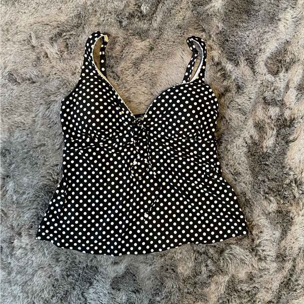 Coco Reef Tankini Polka Dot Top. Sz 36C